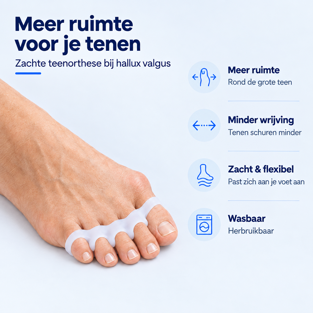 Hallux Valgus Teenorthese – meer ruimte voor je tenen