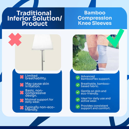 Bamboo Compressie Knie Sokken